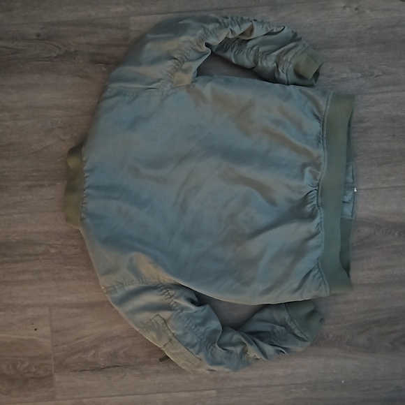 H&M kids bomber army green size 8/10 - Picture 4 of 4